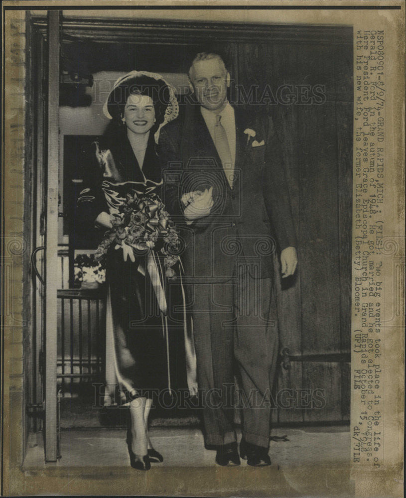 1948 Press Photo Mr. and Mrs. Gerald R. Ford - Historic Images