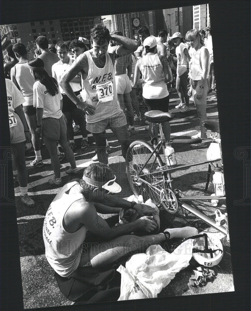 1990 Press Photo Tony Burda American Triathlon Champion Chicago United States - Historic Images