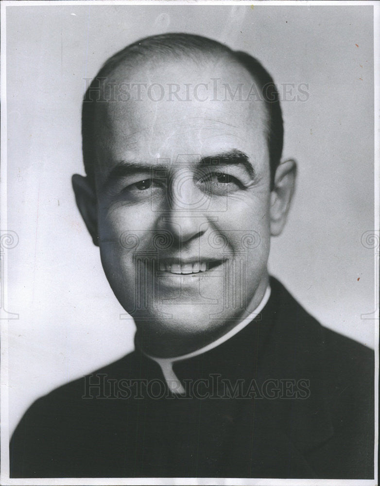 1956 Press Photo Msgr De Blanc Director Family Life Bureau - Historic Images