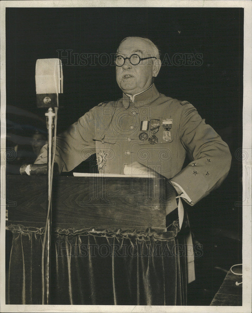 1939 Press Photo Gen. Joifulus Dechambrun of France, American Legion Convention - Historic Images