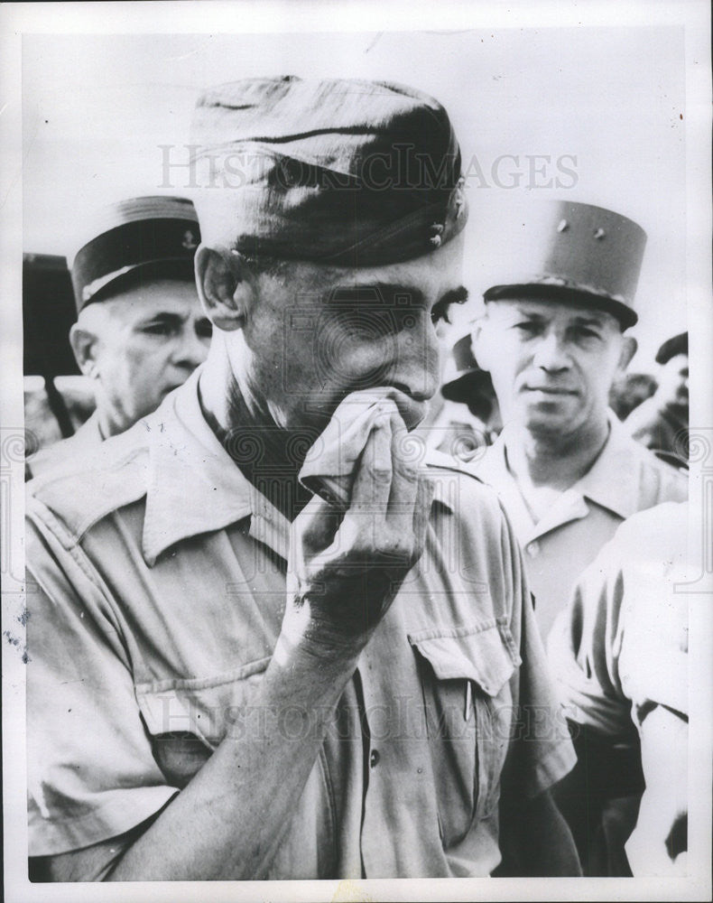 1954 Press Photo Brig Gen Christian De Castries French Commander - Historic Images