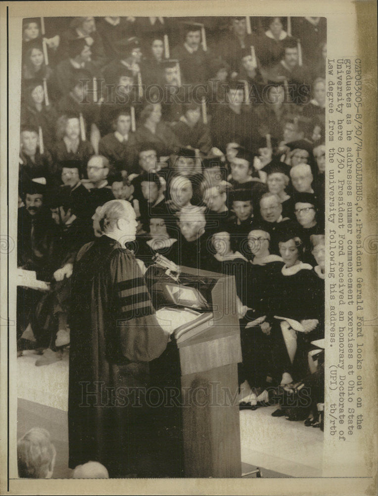 1974 Press Photo Gerald Ford President - Historic Images