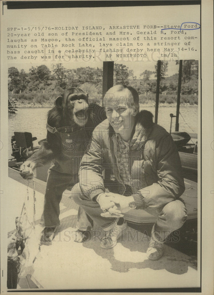 1976 Press Photo Steve Ford 20 Year Old Son President Gerald Ford Holiday Island - Historic Images