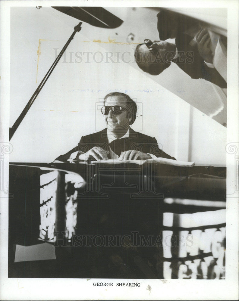 1980 Press Photo George Shearing Perform Rick Cafe American Musician - Historic Images