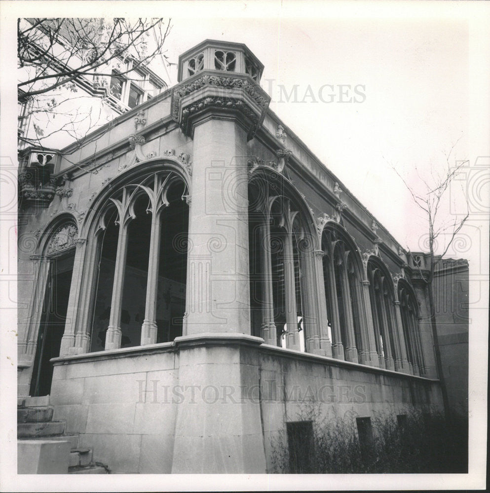 1990 Press Photo Shedd Mansion Chicago millionaire John Shedd aquarium porch - Historic Images