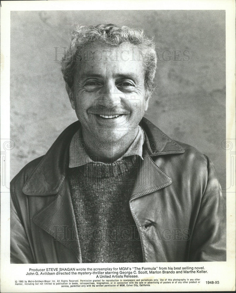 1986 Press Photo Steve Shagan is an American novelist, screenplay writer - Historic Images
