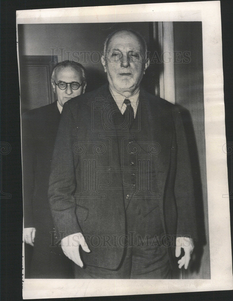 1949 Press Photo Carlo Sforza Italian Foreign Minister - Historic Images