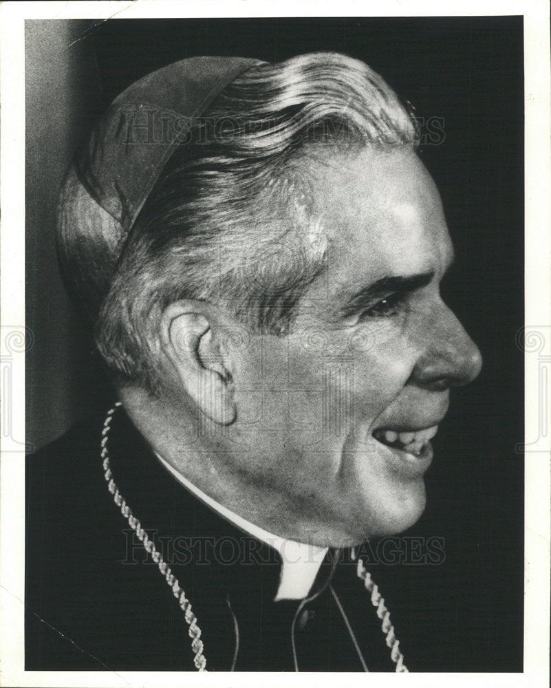 1973 Press Photo Bishop Fulton Sheen million Television Brook Worship Center - Historic Images