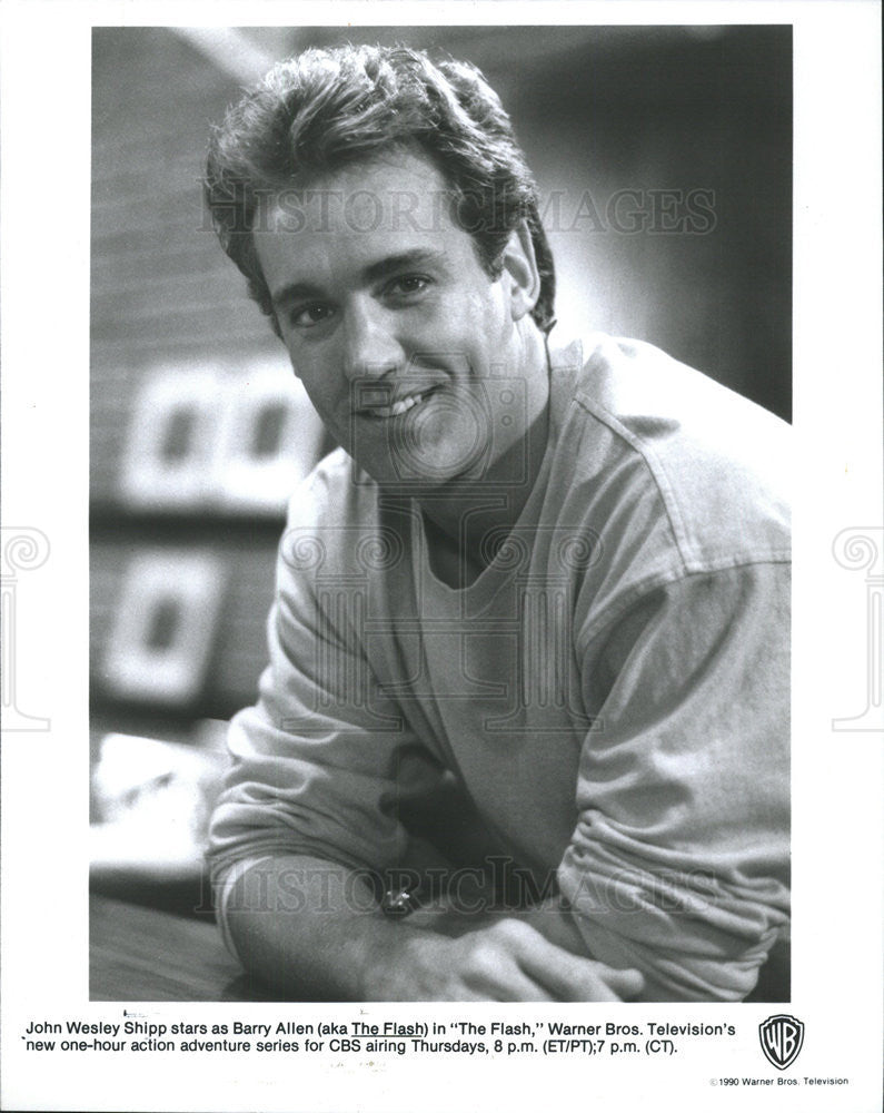 1990 Press Photo John Wesley Shipp The Flash Actor - Historic Images