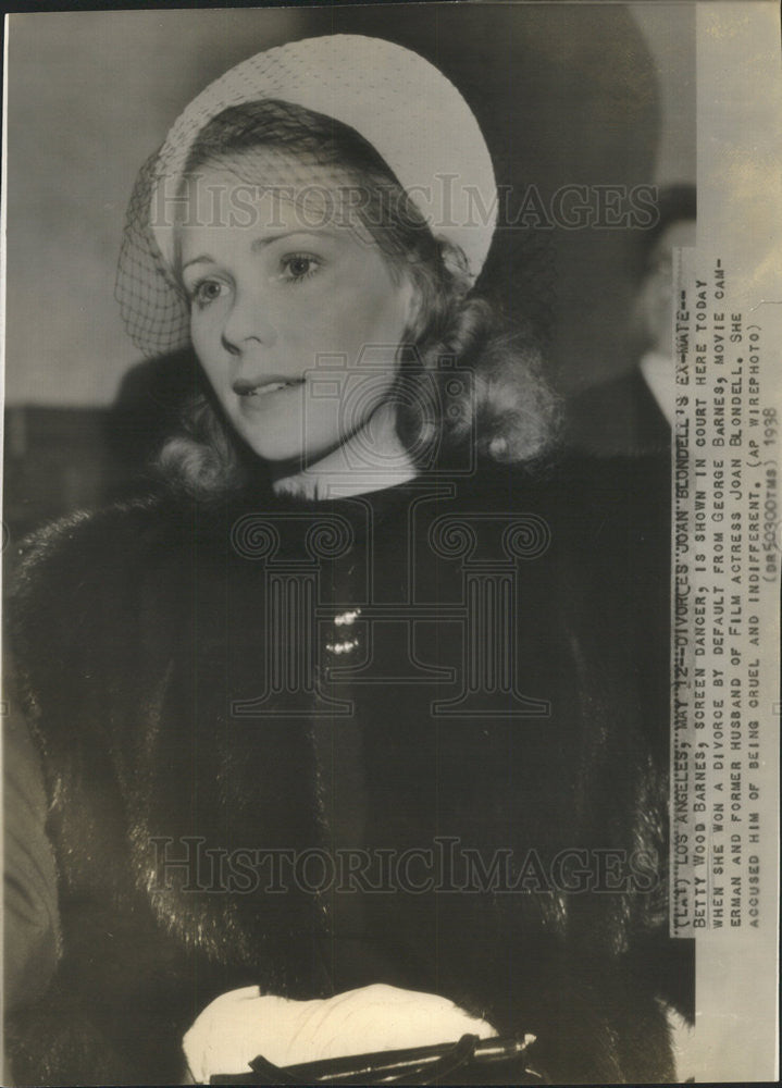 1938 Press Photo Bett Wood Barnes, Screen Dancer - Historic Images