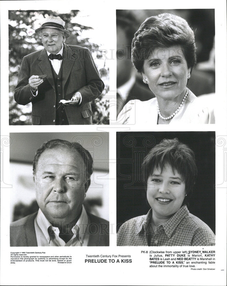 1992 Press Photo Sydney Walker Patty Duke Kathy Bates Ned Beatty film TV star - Historic Images