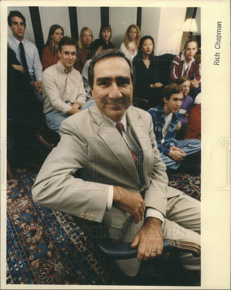 1993 Press Photo University Chicago president Hugo Sonnenshein Chris Albains - Historic Images