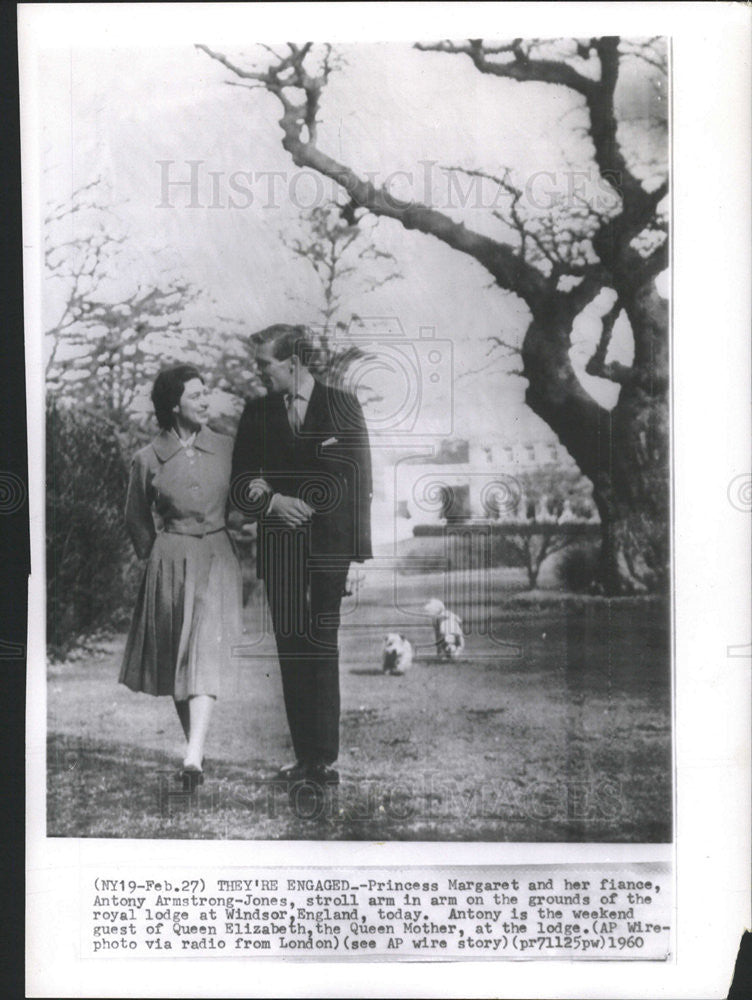 1960 Press Photo Princess Margaret  Fiance Antony Armstrong - Historic Images