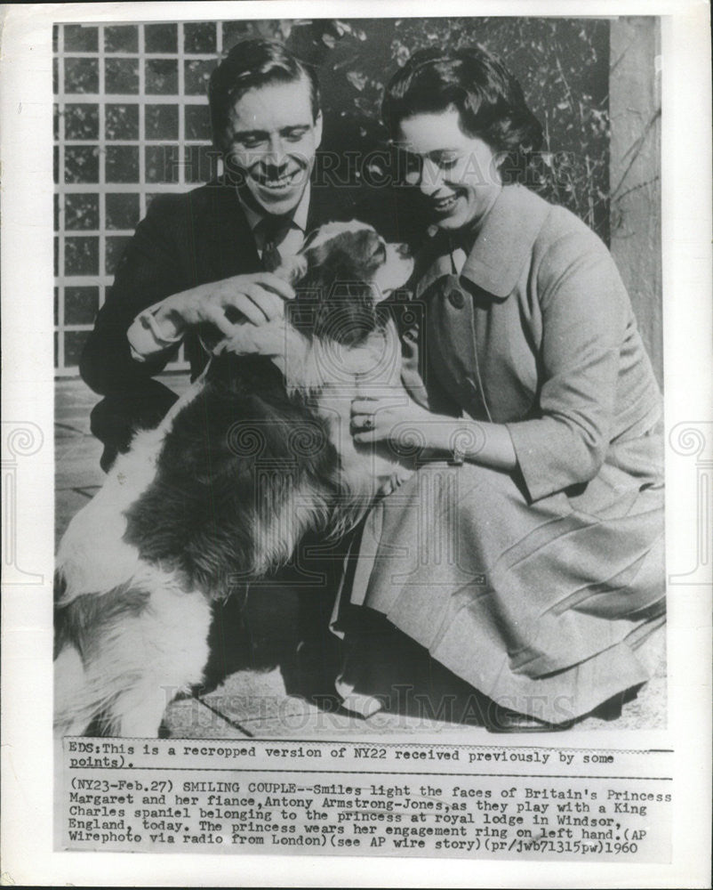 1960 Press Photo Smile Light Face Britain Princess Margaret Fiance Antony King - Historic Images