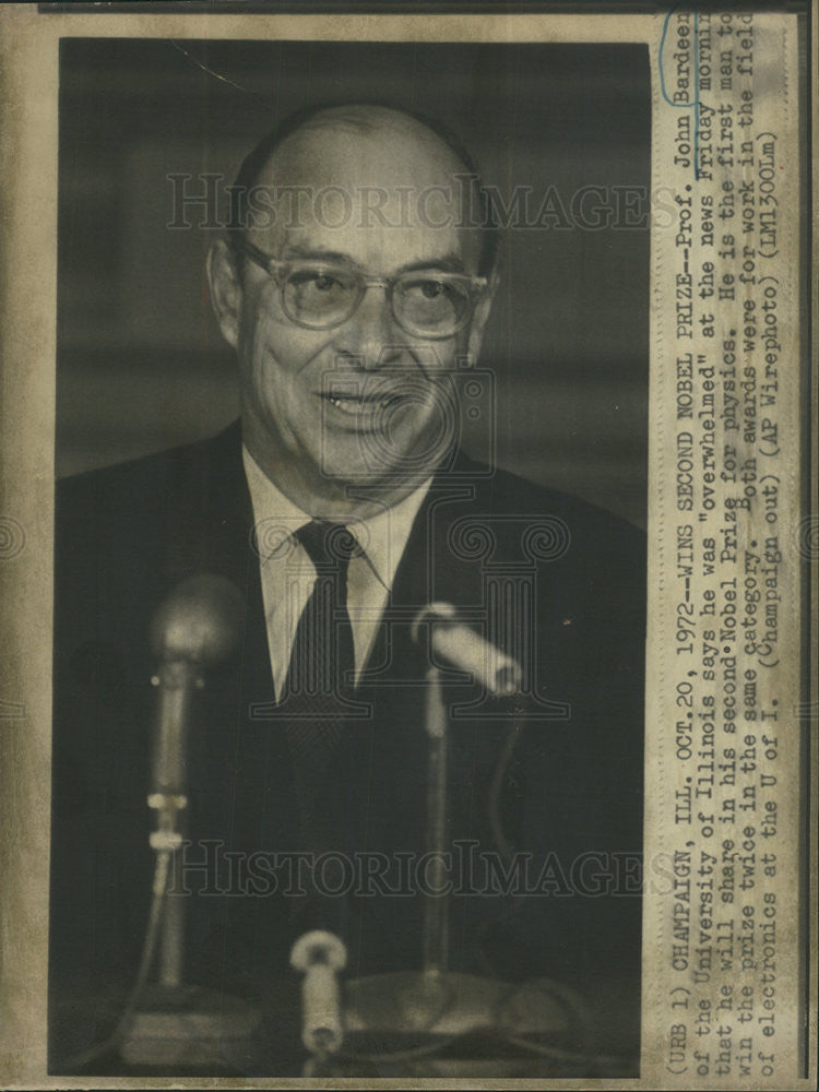 Undated Press Photo John Bardeen American Physicist and Electrical Engineer - Historic Images