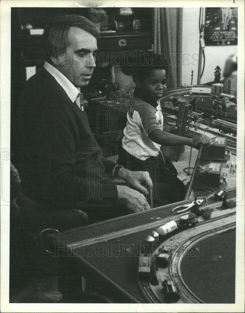 1990 Press Photo Tom Snyder Gary Coleman NBC Television Network Program - Historic Images