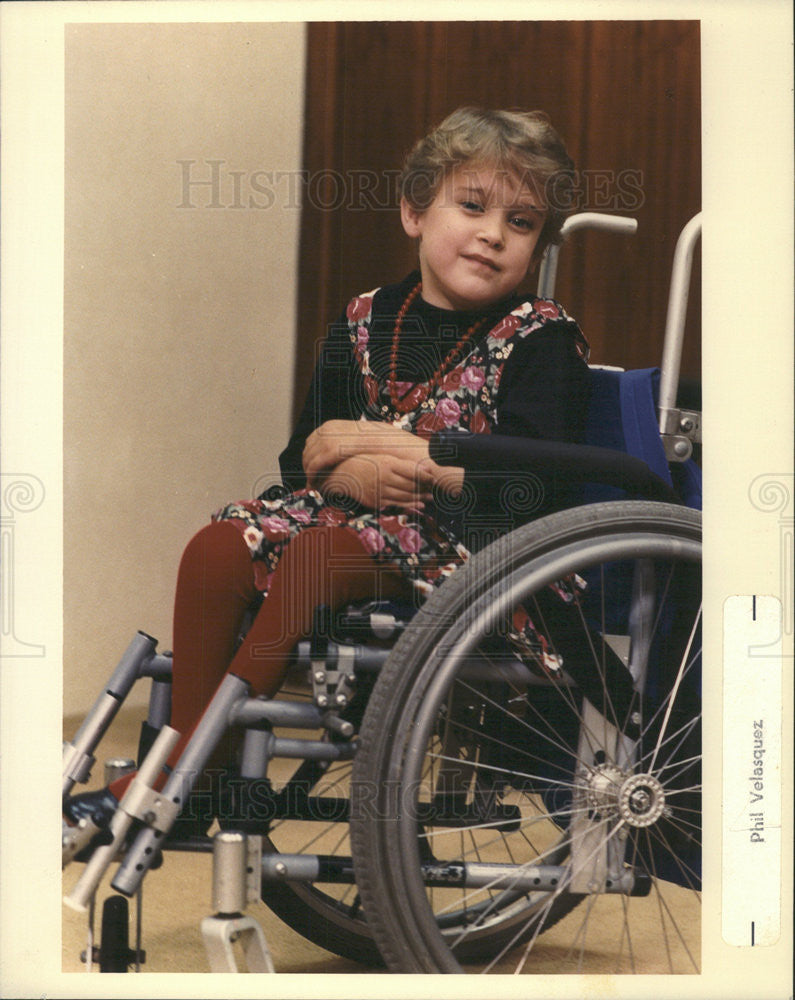 1990 Press Photo Kori Ann Stoll United Cerebral Palsy Association - Historic Images