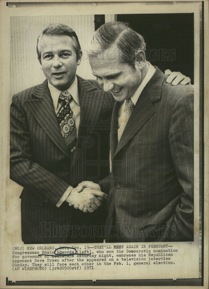 1971 Press Photo Congressman Edwin Edwards - Historic Images