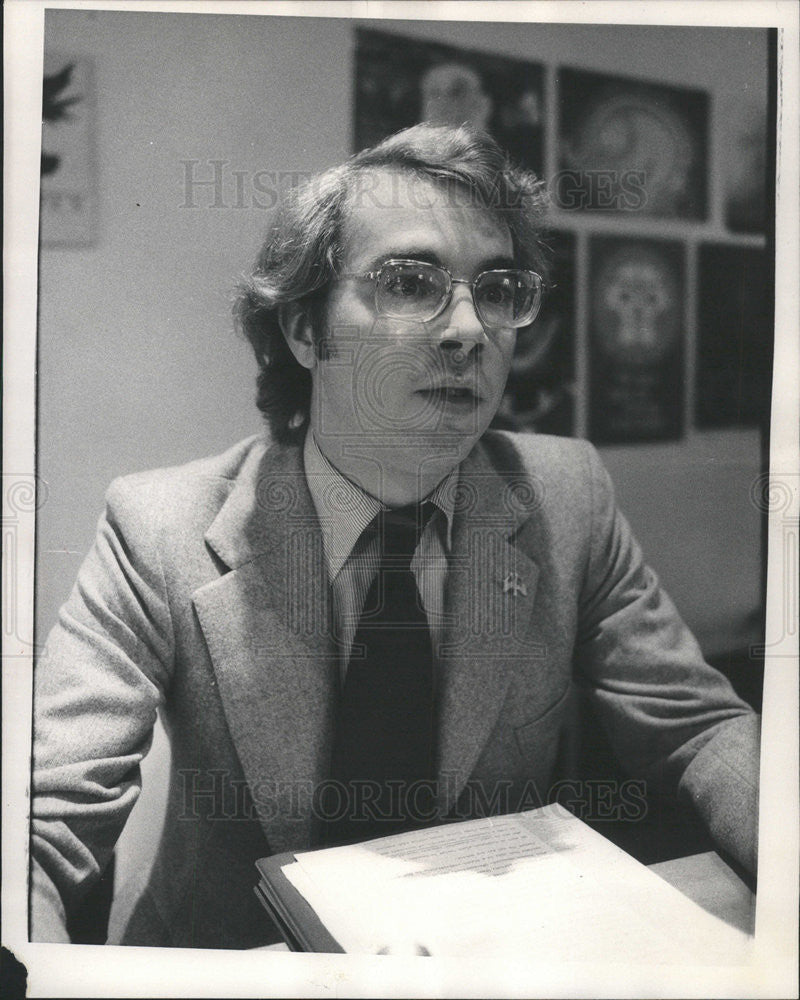 1976 Press Photo Fritz Efaw Professor Political Economy Tennessee University - Historic Images