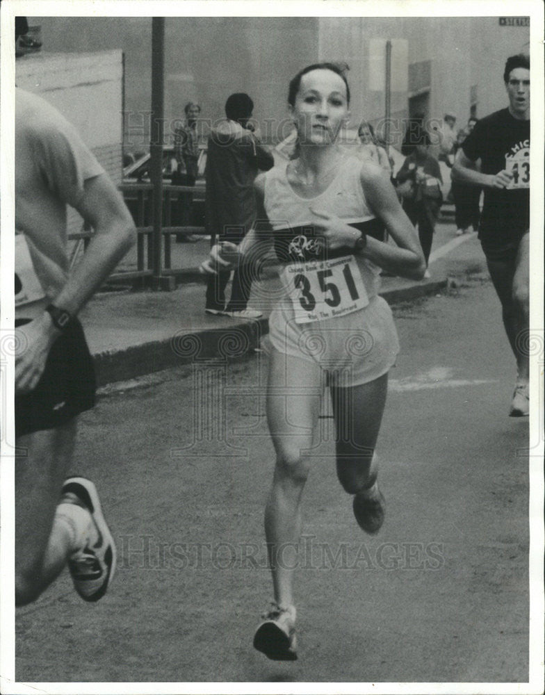 1984 Press Photo Cindy Utes Olympic Marathon Runner - Historic Images