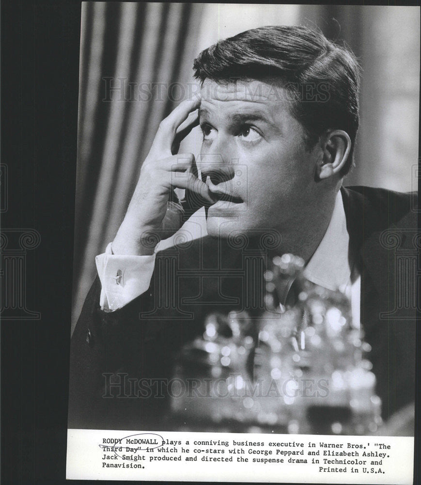 1971 Press Photo Roddy McDowall George Peppard Elizabeth Ashley Third Day Stars - Historic Images