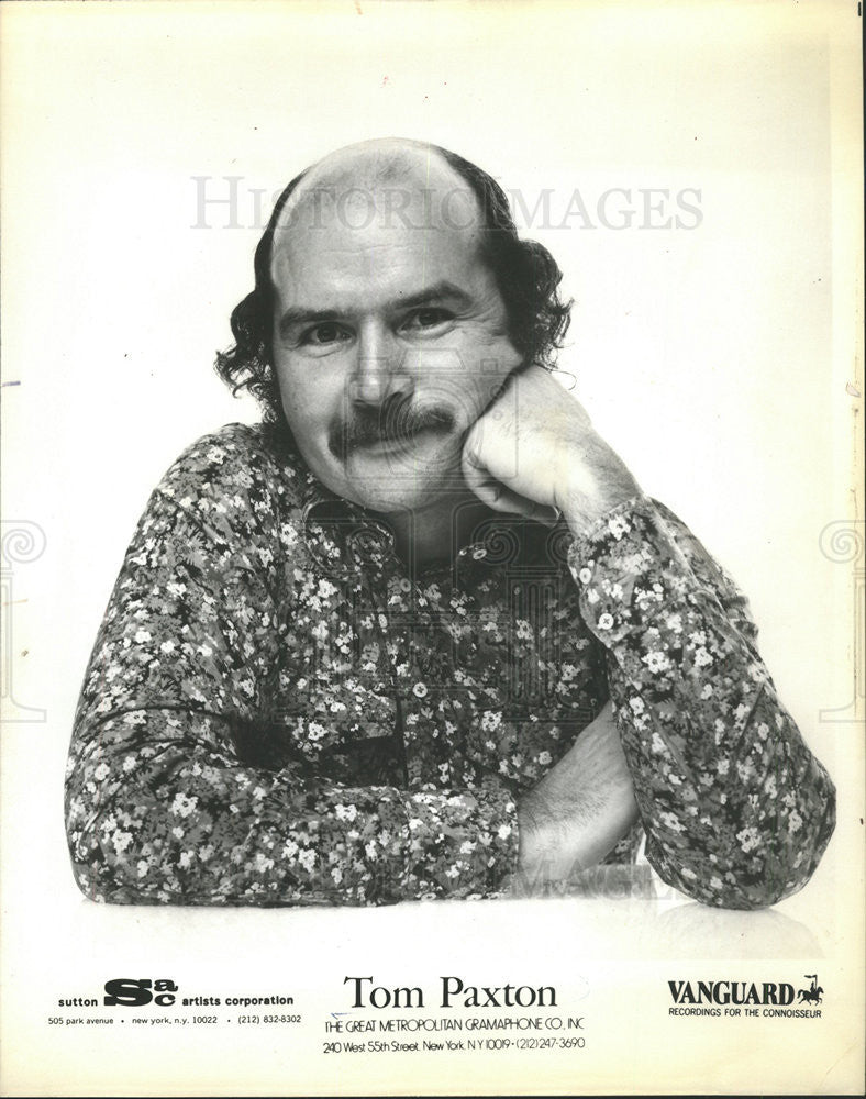 1977 Press Photo Thomas Richard Paxton American folk singer Songwriter Music - Historic Images