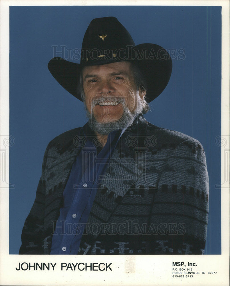 1996 Press Photo Johnny Paycheck Country Music Singer - Historic Images