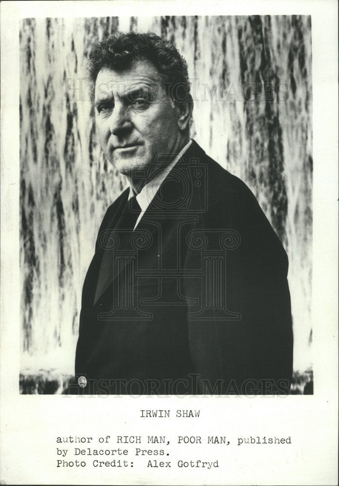 1970 Press Photo Irwin Shaw American Playwright Novelist Screenwriter Author - Historic Images