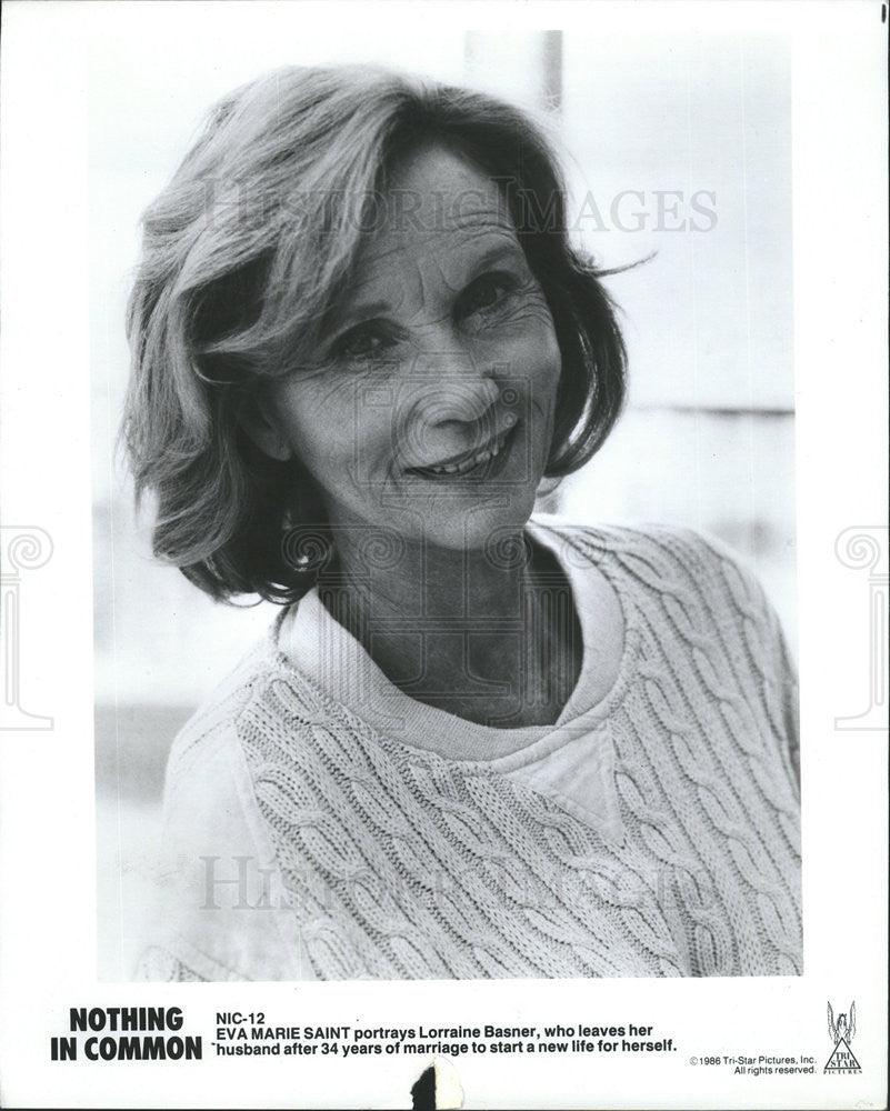 1986 Press Photo Eva Marie Saint Actress - Historic Images