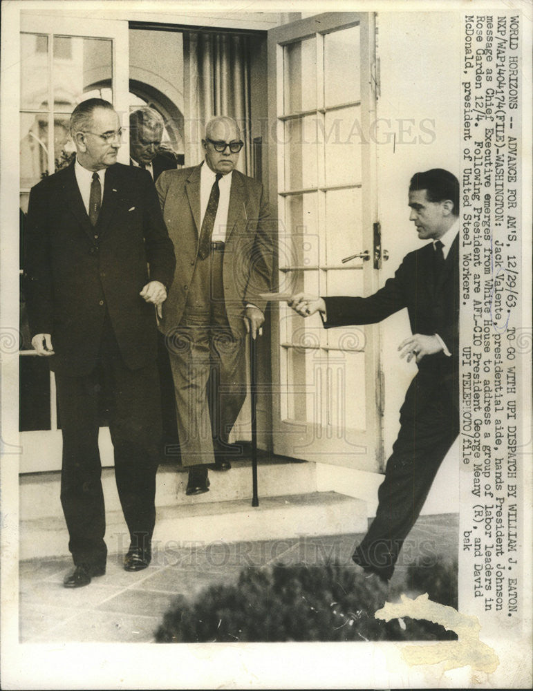 1963 Press Photo Jack Valente Presidential Aide - Historic Images