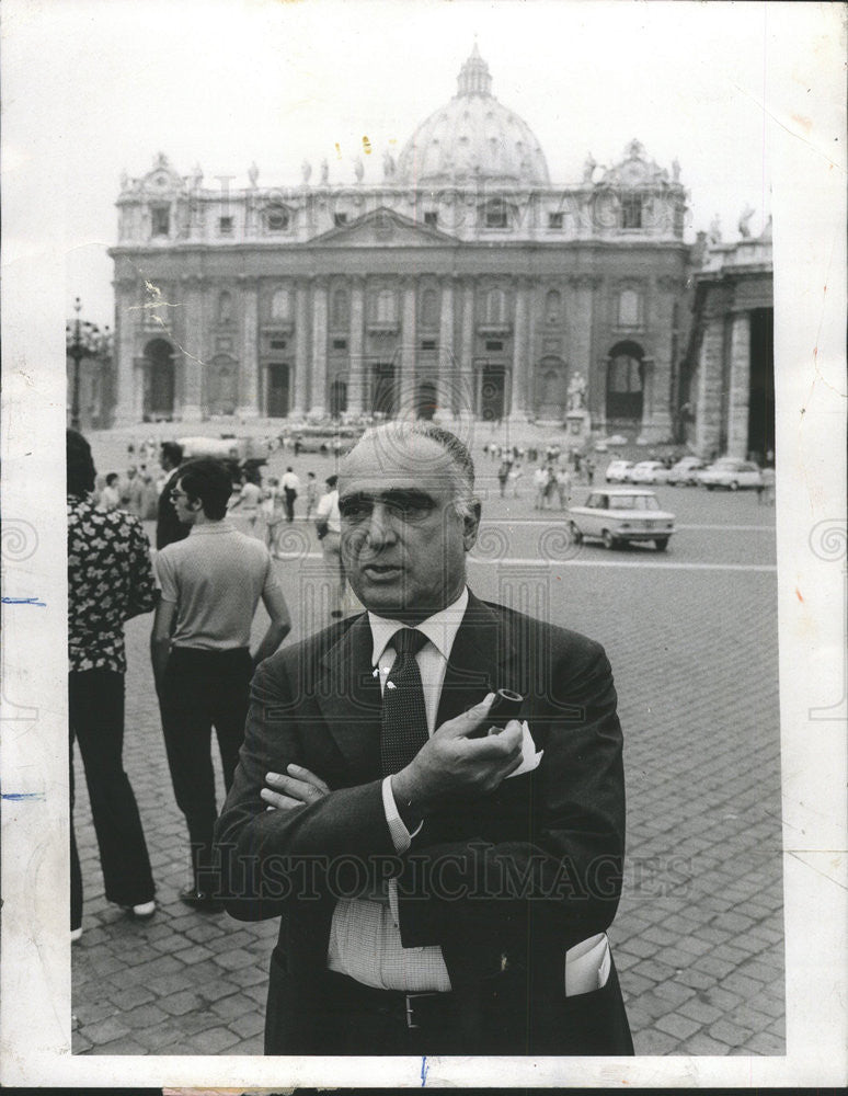 1970 Press Photo Luigi Barzini Italian Journalist War Correpondant Politician - Historic Images