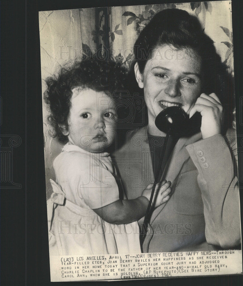 1945 Press Photo Joan Barry American Film Television Actress Chicago Michigan - Historic Images