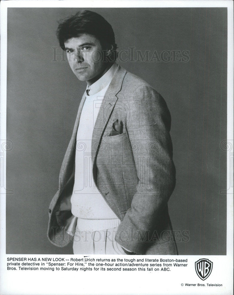 1987 Press Photo Spenser For Hire Robert Urich Actor - Historic Images