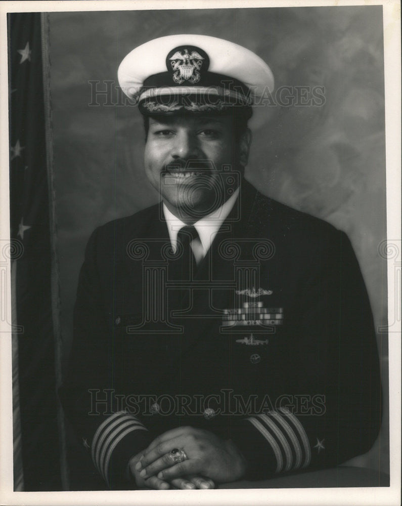 Press Photo Captain Anthony J Watson USN Deputy Commandant - Historic Images