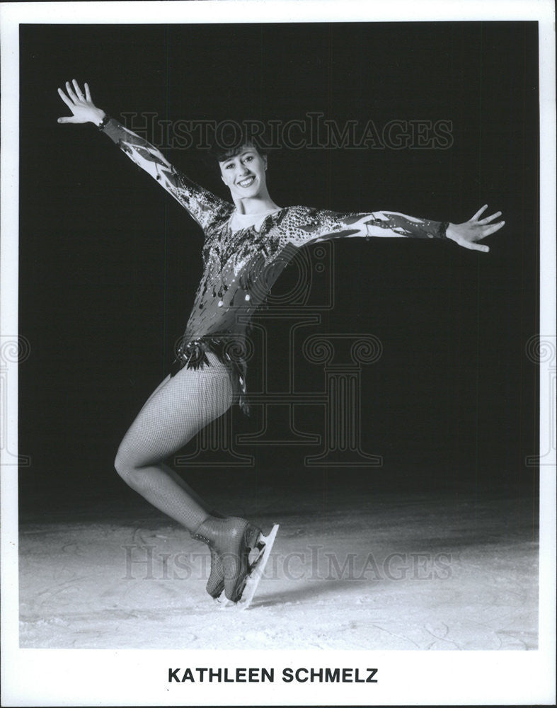 1987 Press Photo Kathleen Schmelz American Figure Skating Champion - Historic Images