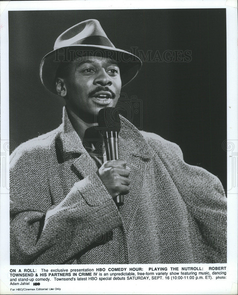 1989 Press Photo HBO Comedy program Robert Townsend partner Crime IV entertainer - Historic Images