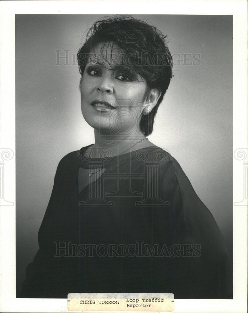 1985 Press Photo Chris Torres, Traffic Reporter WLUP-FM - Historic Images