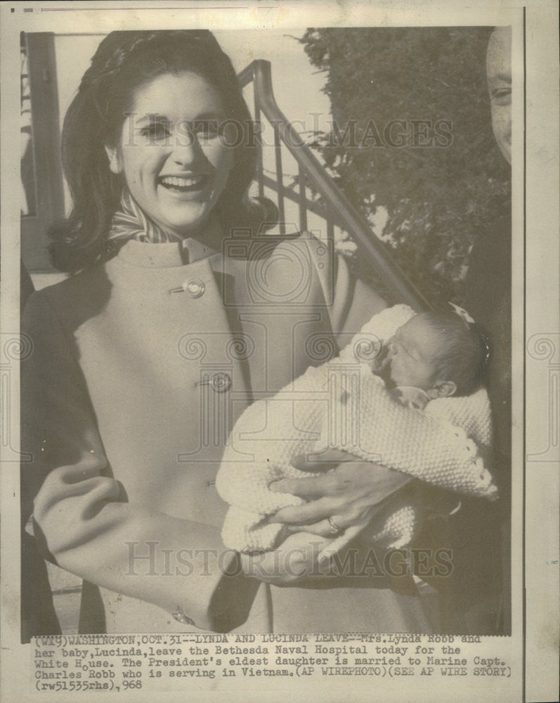 1968 Press Photo Lynda Bird Johnson American President Johnson&#39;s Daughter - Historic Images