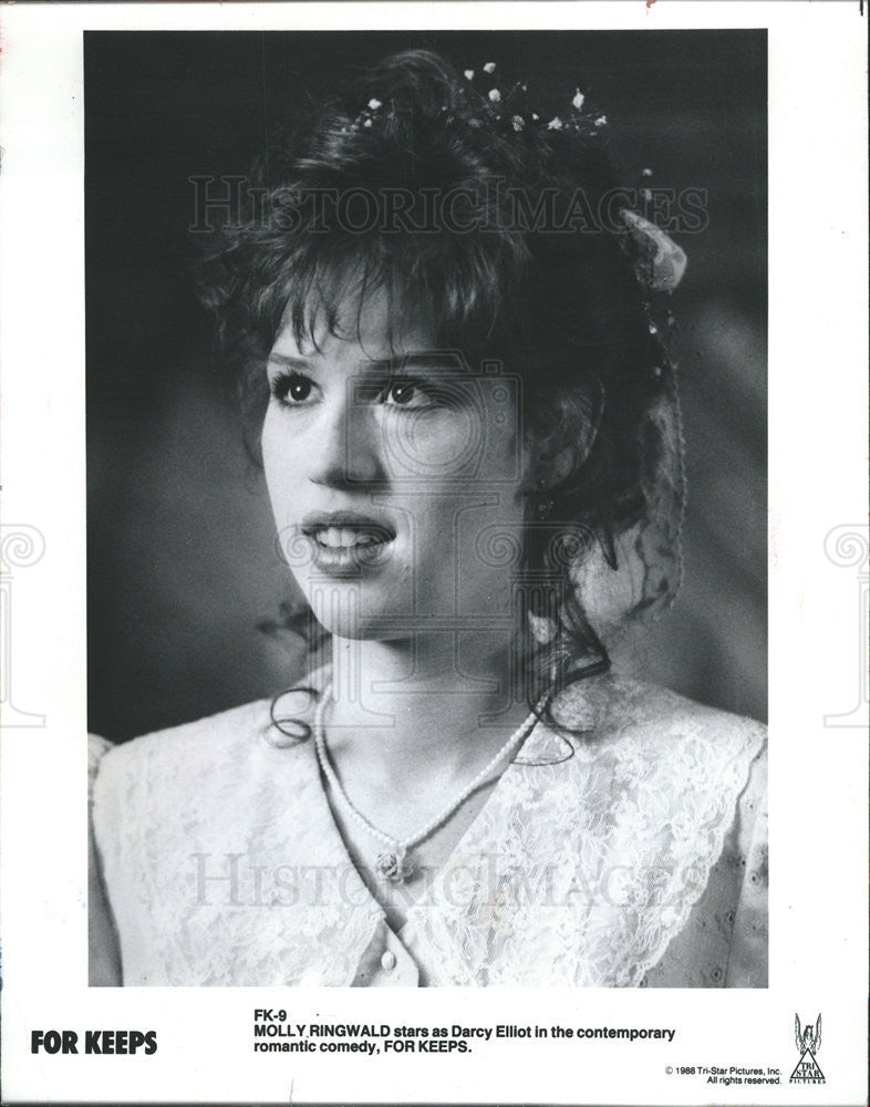 1988 Press Photo MOLLY RINGWALD AMERICAN ACTRESS SINGER DANCER - Historic Images