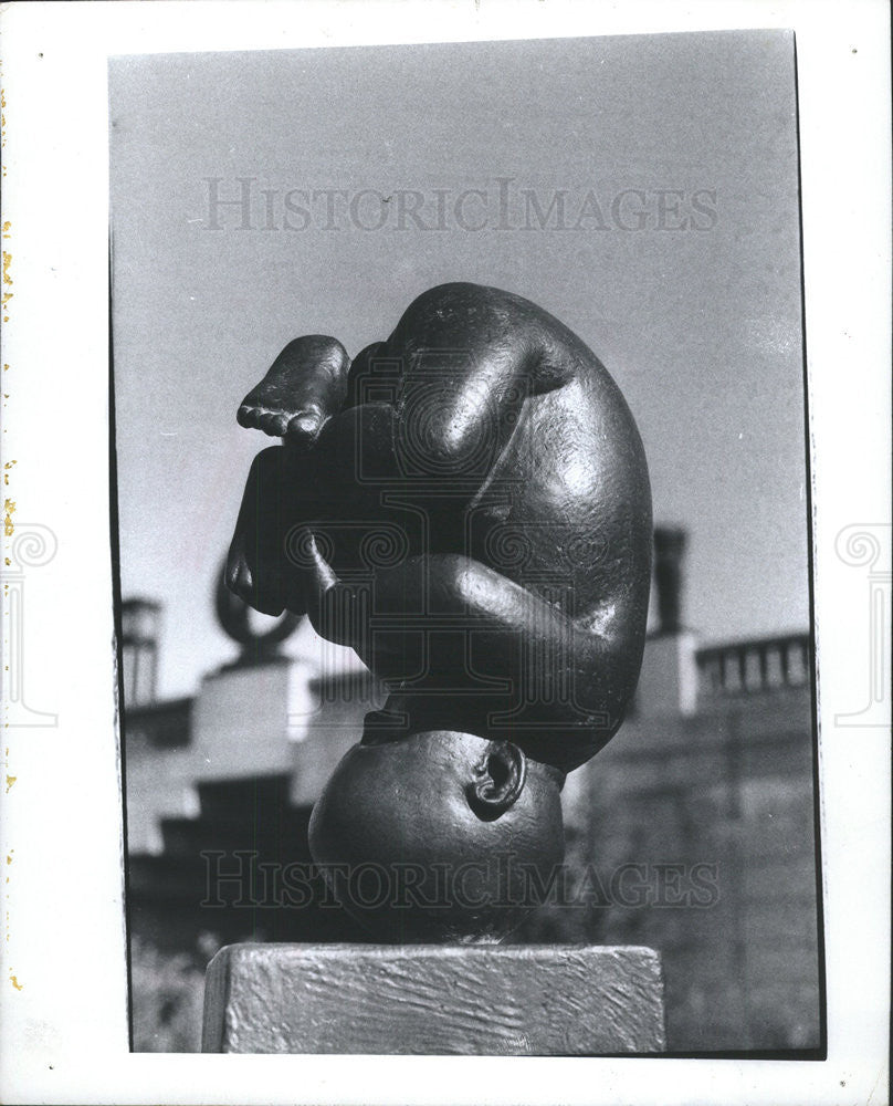 1982 Press Photo NUDE SCULPTURE GUSTAV VIGELAND FROGNER PARK OSLO - Historic Images