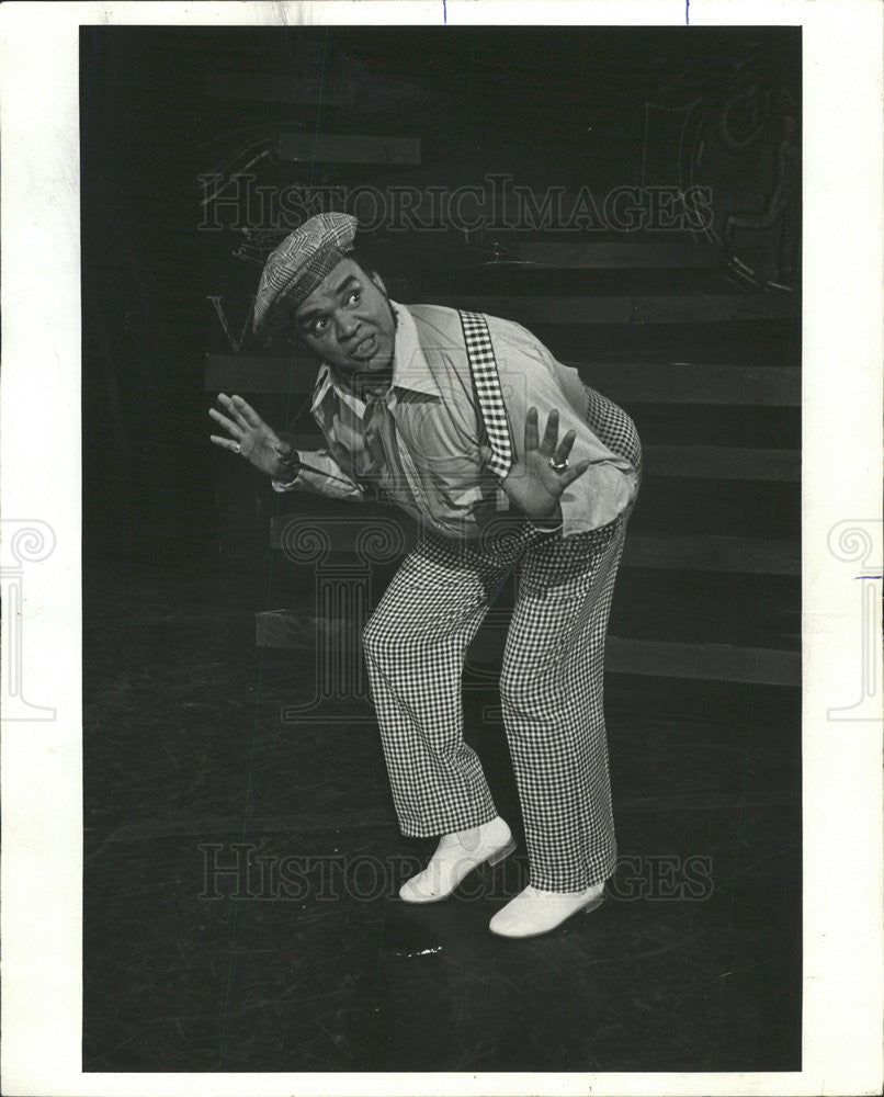 1976 Press Photo Bubbling Brown Sugar Jay Flash Riley Harlem show biz Past Man - Historic Images
