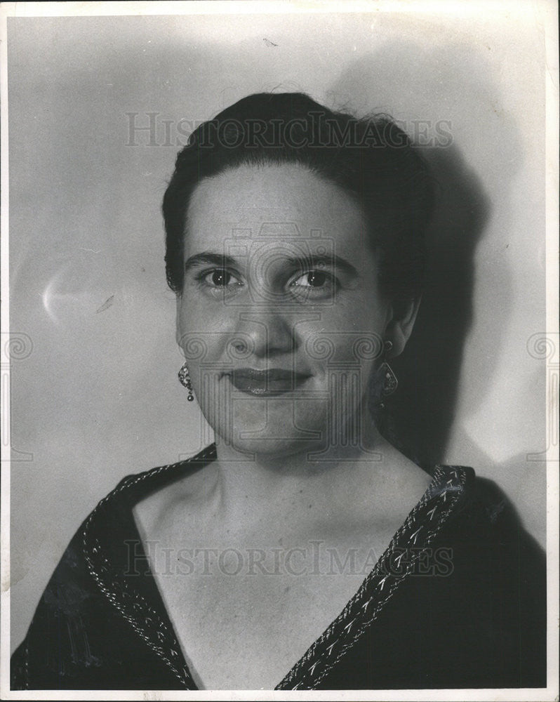 1955 Press Photo Alice Riley, Soprano Concert Singer - Historic Images