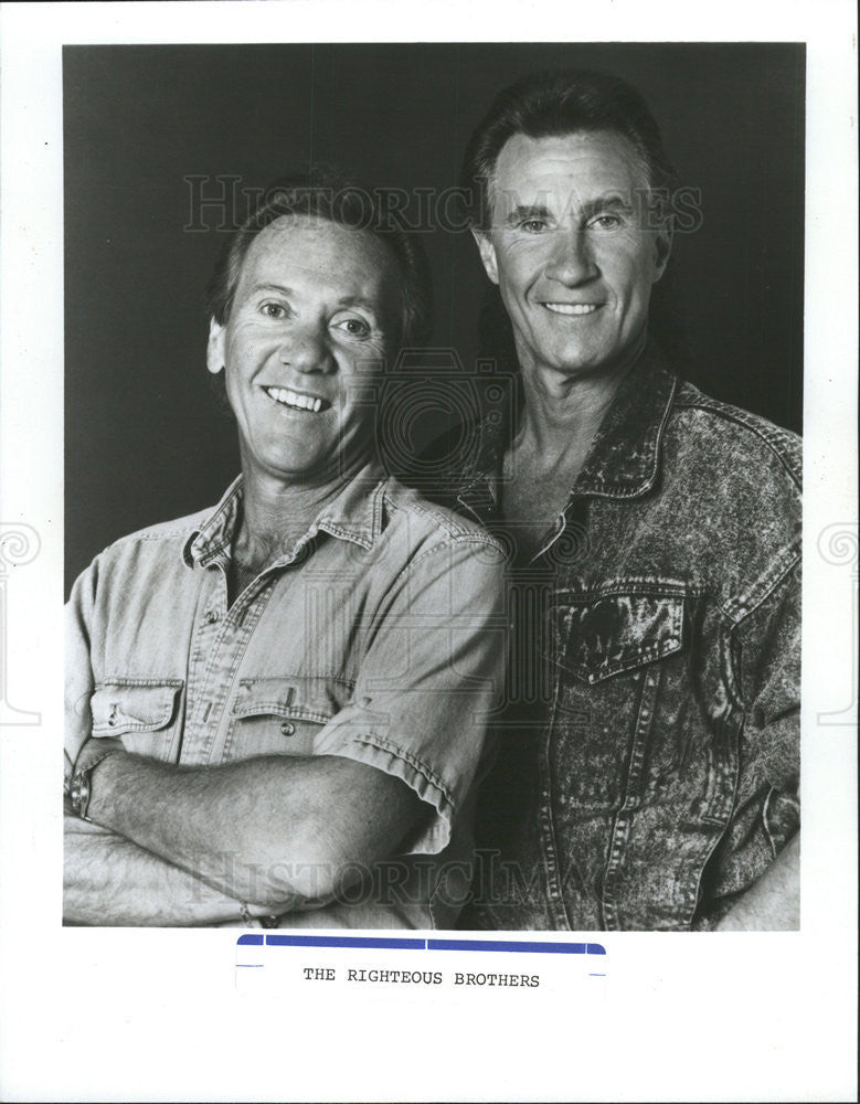 1990 Press Photo The Righteous Brothers, Booby Hatfield &amp; Bill Medly. - Historic Images