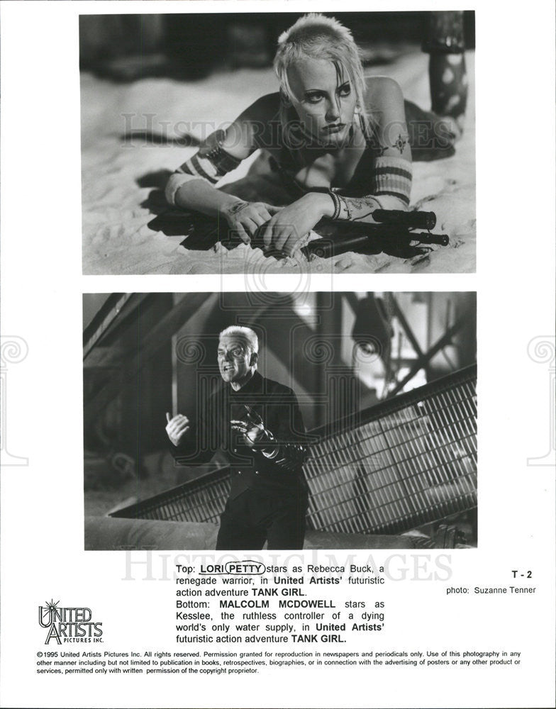 1995 Press Photo Lori Petty Malcolm Tank Girl McDowell - Historic Images