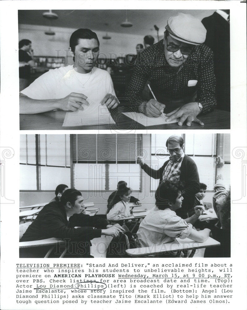 1992 Press Photo Deliver movie American Playhouse premiere Lou Diamond Phillips - Historic Images