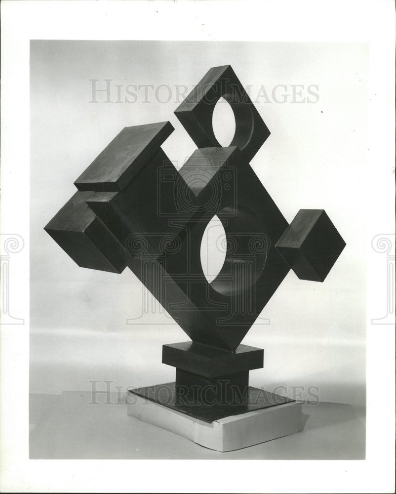 1965 Press Photo John Rietta United States Chicago City Sculptor - Historic Images