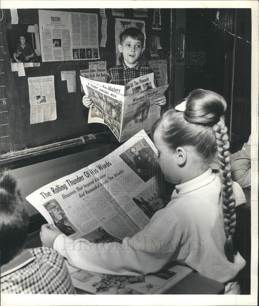 1965 Press Photo Judy Powell Sheehan Churchill Section Timothy Cleveland School - Historic Images