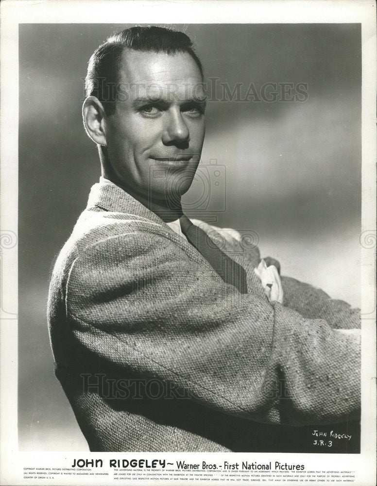 1945 Press Photo Actor John Ridgeley - Historic Images