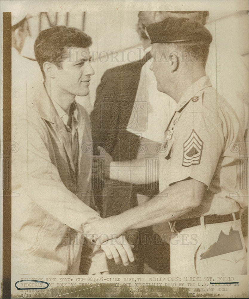 1973 Press Photo Marine Sgt. Ronald Ridgeway, US Command In Saigon - Historic Images