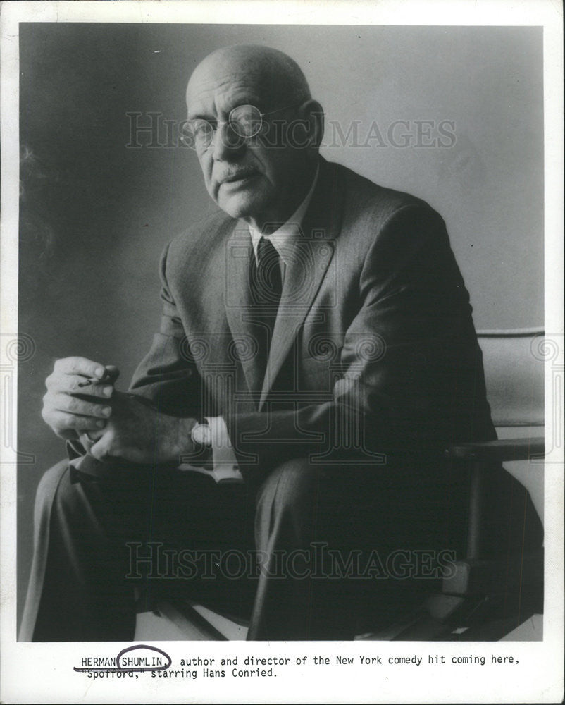 1970 Press Photo HERMAN SHUMLIN THEATRICAL DIRECTOR AUTHOR - Historic Images